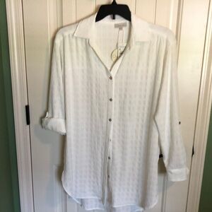Chenault Textured White Blouse